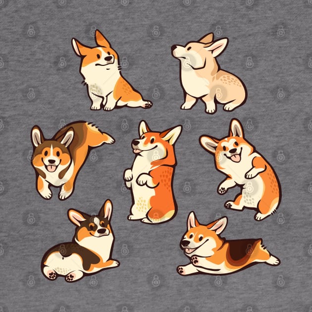 Jolly corgies by Colordrilos